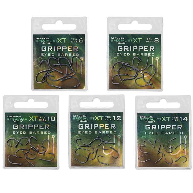 Drennan Specialist XT Gripper Barbed Eyed Hooks
